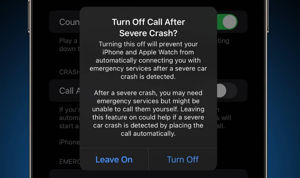 吉水苹果14维修分享 iPhone 14 和 Apple Watch 上关闭崩溃检测 