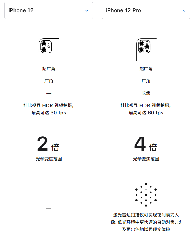 吉水苹果手机维修分享苹果 iPhone 12 与 iPhone 12 Pro 选哪款 